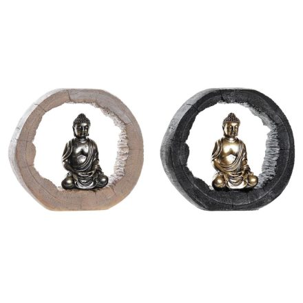 Dekoratív Figura DKD Home Decor Fekete Aranysàrga Buddha Keleti 20,8 x 6 x 18,5 cm (2 egység) MOST 26691 HELYETT 15618 Ft-ért!