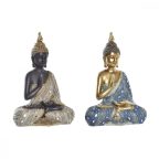   Dekoratív Figura DKD Home Decor 24 x 12 x 34 cm Kék Aranysàrga Barna Buddha Keleti (2 egység) MOST 54132 HELYETT 31682 Ft-ért!