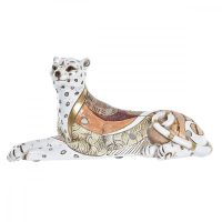   Dekoratív Figura DKD Home Decor Fehér Narancszín Leopárd Gyarmati 24 x 10 x 12 cm MOST 15925 HELYETT 9533 Ft-ért!