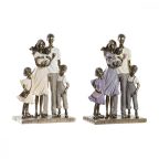   Dekoratív Figura DKD Home Decor 17,5 x 8,5 x 26 cm Aranysàrga Család (2 egység) MOST 48889 HELYETT 28615 Ft-ért!