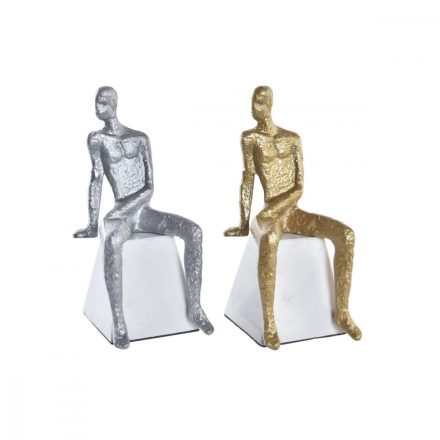 Dekoratív Figura DKD Home Decor 11 x 12 x 28 cm Ezüst színű Fekete Fehér Men (2 egység) MOST 108071 HELYETT 68390 Ft-ért!