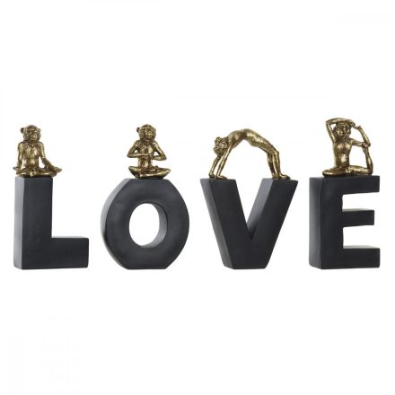 Dekoratív Figura DKD Home Decor 4 Fekete Aranysàrga Gyanta Majom Trópusi (50 x 4,6 x 22,5 cm) MOST 38486 HELYETT 22521 Ft-ért!