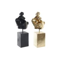   Dekoratív Figura DKD Home Decor Pár Fekete Aranysàrga 15,5 x 13,5 x 37,5 cm (2 egység) MOST 47427 HELYETT 27755 Ft-ért!
