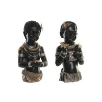   Dekoratív Figura DKD Home Decor 20,5 x 18 x 35 cm Fekete Gyarmati Afrikai Nő (2 egység) MOST 63653 HELYETT 40280 Ft-ért!