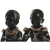 Dekoratív Figura DKD Home Decor 20,5 x 18 x 35 cm Fekete Gyarmati Afrikai Nő (2 egység) MOST 63653 HELYETT 40280 Ft-ért!