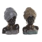   Dekoratív Figura DKD Home Decor 24 x 18 x 36 cm Ezüst színű Aranysàrga Gyarmati Afrikai Nő (2 egység) MOST 65123 HELYETT 41214 Ft-ért!