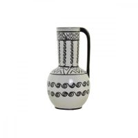   Váza DKD Home Decor 15 x 15 x 28 cm Porcelán Fekete Fehér Gyarmati MOST 25670 HELYETT 15022 Ft-ért!