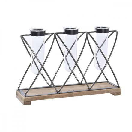 Váza DKD Home Decor Barna Fekete Átlátszó Fém Kristály Császárfa 36,5 x 11,5 x 23,5 cm MOST 21223 HELYETT 12418 Ft-ért!