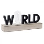   Világító dekoráció DKD Home Decor World Fekete Fém Fa MDF 30 x 40 cm 34 x 8 x 16 cm MOST 12166 HELYETT 7284 Ft-ért!