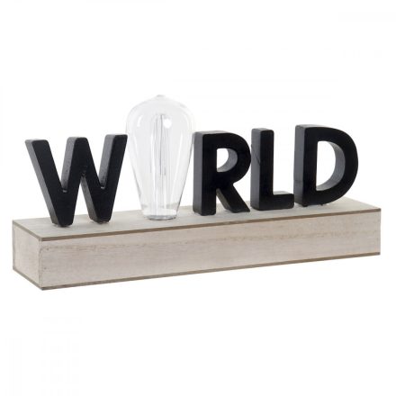 Világító dekoráció DKD Home Decor World Fekete Fém Fa MDF 30 x 40 cm 34 x 8 x 16 cm MOST 12166 HELYETT 7284 Ft-ért!