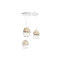   Mennyezeti Lámpa DKD Home Decor Fehér Világos barna 220 V 50 W (38 x 38 x 75 cm) MOST 60737 HELYETT 38437 Ft-ért!