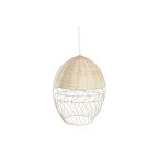   Mennyezeti Lámpa DKD Home Decor Fém Fehér Világos barna Rattan 50 W (30 x 30 x 38 cm) MOST 52972 HELYETT 31004 Ft-ért!