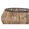 Virágcserép Készlet DKD Home Decor Fekete Természetes Fém Rattan Négyzetben Bali 50 x 50 x 25,4 cm (2 egység) MOST 89602 HELYETT 56700 Ft-ért!