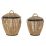 Kosár Szett DKD Home Decor Fekete Természetes Fém Rattan 48 x 48 x 55 cm (2 egység) MOST 141190 HELYETT 90556 Ft-ért!