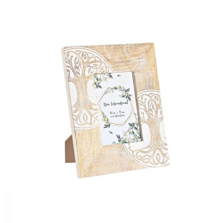 Fényképkeret DKD Home Decor Fehér Barna Fa Kristály Mangófa Fal Indiai Férfi 20 x 2 x 25,5 cm MOST 9366 HELYETT 5258 Ft-ért!