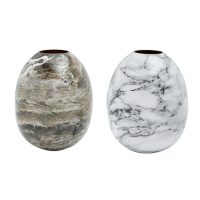   Váza DKD Home Decor Fém Barna Fehér Márvány modern (13 x 13 x 16 cm) (2 egység) MOST 17719 HELYETT 10368 Ft-ért!