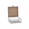 Dekoratív doboz DKD Home Decor Fehér Barna Fa Fém Alumínium 16 x 16 x 6 cm MOST 9737 HELYETT 5829 Ft-ért!