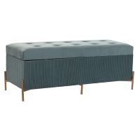   Foot-of-bed Bench DKD Home Decor Poliészter MDF Zöld Glamour (115 x 40 x 45 cm) MOST 137044 HELYETT 101957 Ft-ért!