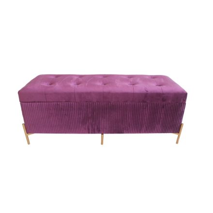 Foot-of-bed Bench DKD Home Decor Aranysàrga Lila Fa MDF 115 x 43 x 46 cm MOST 131800 HELYETT 84537 Ft-ért!
