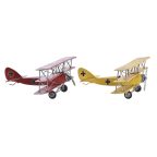   Dekoratív Figura DKD Home Decor 32,5 x 32 x 15,5 cm Vintage Kis repülőgép (2 egység) MOST 36444 HELYETT 21331 Ft-ért!