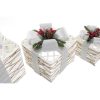 Dekoratív doboz szett DKD Home Decor LED Fehér Ezüst színű 25 x 25 x 28 cm (3 Darabok) MOST 43583 HELYETT 25506 Ft-ért!