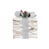 Dekoratív doboz szett DKD Home Decor LED Fehér Ezüst színű 25 x 25 x 28 cm (3 Darabok) MOST 43583 HELYETT 25506 Ft-ért!