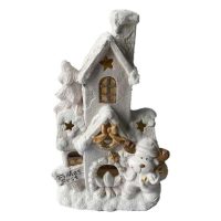   Karácsonyfagömb DKD Home Decor Ház Fehér havas 32 x 21 x 52 cm MOST 33343 HELYETT 19512 Ft-ért!