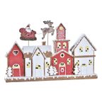   Karácsonyfagömb DKD Home Decor Ház Fehér Piros Gyanta 41 x 7,5 x 27 cm MOST 43745 HELYETT 20074 Ft-ért!