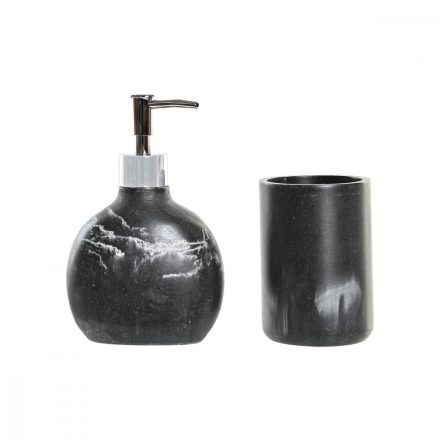 Fürdőszett DKD Home Decor Fekete Gyanta Műanyag 11 x 6 x 17 cm MOST 11601 HELYETT 6945 Ft-ért!