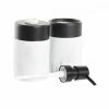 Fürdőszett DKD Home Decor Fehér Fekete Fehér/Fekete Fém Gyanta modern 7,2 x 7,2 x 16,4 cm MOST 11416 HELYETT 6829 Ft-ért!