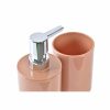 Fürdőszett DKD Home Decor Természetes Szürke Narancszín Korall Alumínium Bambusz PS modern (9 x 7 x 16 cm) (2 egység) (7 x 7 x 1 MOST 11578 HELYETT 6928 Ft-ért!
