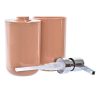 Fürdőszett DKD Home Decor Természetes Szürke Narancszín Korall Alumínium Bambusz PS modern (9 x 7 x 16 cm) (2 egység) (7 x 7 x 1 MOST 11578 HELYETT 6928 Ft-ért!