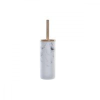   WC-kefe DKD Home Decor Scandi Természetes Alumínium Fehér Természetes gumi Gyanta (10,3 x 10,3 x 38 cm) MOST 13205 HELYETT 7901 Ft-ért!