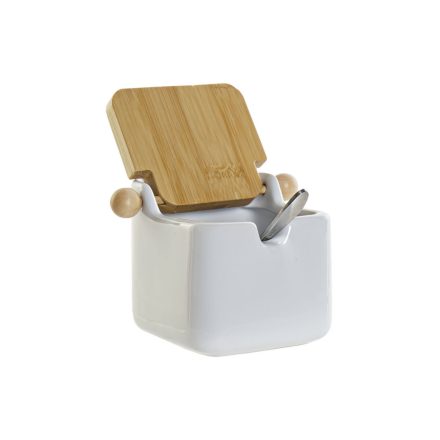 Cukortartó DKD Home Decor Fehér Tartó Bambusz Dolomite (10,5 x 8 x 8 cm) MOST 5228 HELYETT 2935 Ft-ért!