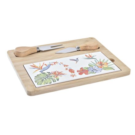 Sajt Deszka DKD Home Decor Bambusz Kőedény 24,5 x 20 x 1,2 cm (4 egység) MOST 10882 HELYETT 6515 Ft-ért!