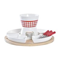   Fondü DKD Home Decor Piros (26,5 x 26,5 x 1,5 cm) (10 pcs) MOST 23303 HELYETT 14948 Ft-ért!