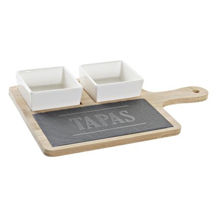Röviditalos Szett DKD Home Decor Tapas Bambusz Kőedény Tábla 3 Darabok 31 x 20 x 5 cm MOST 7727 HELYETT 4332 Ft-ért!