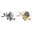 настолен часовник DKD Home Decor 23 x 16 x 13 cm Repülőgép Kristály Ezüst színű Aranysàrga Vas (2 egység) MOST 47210 HELYETT 27631 Ft-ért!