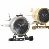 настолен часовник DKD Home Decor 23 x 16 x 13 cm Repülőgép Kristály Ezüst színű Aranysàrga Vas (2 egység) MOST 51170 HELYETT 29946 Ft-ért!