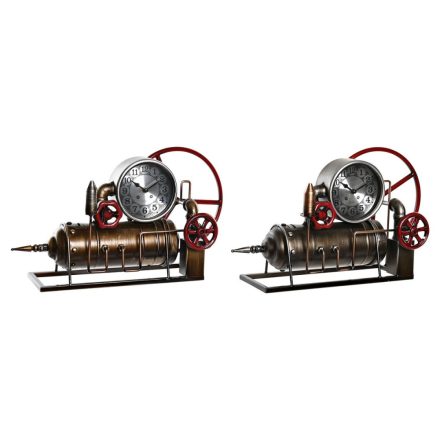 настолен часовник DKD Home Decor Piros Réz Aranysàrga Vas Vintage Elzárócsap 47 x 16 x 26 cm (2 egység) MOST 98767 HELYETT 62504 Ft-ért!
