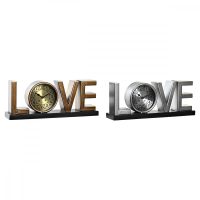   настолен часовник DKD Home Decor Love Réz Ezüst színű Vas (39 x 8 x 15 cm) (2 egység) MOST 52392 HELYETT 37635 Ft-ért!