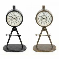   настолен часовник DKD Home Decor 17 x 8 x 31 cm Fekete Aranysàrga Vas PVC Loft (2 egység) MOST 33791 HELYETT 19776 Ft-ért!