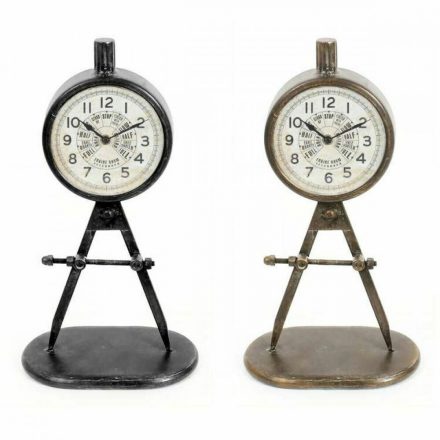 настолен часовник DKD Home Decor 17 x 8 x 31 cm Fekete Aranysàrga Vas PVC Loft (2 egység) MOST 33791 HELYETT 19776 Ft-ért!