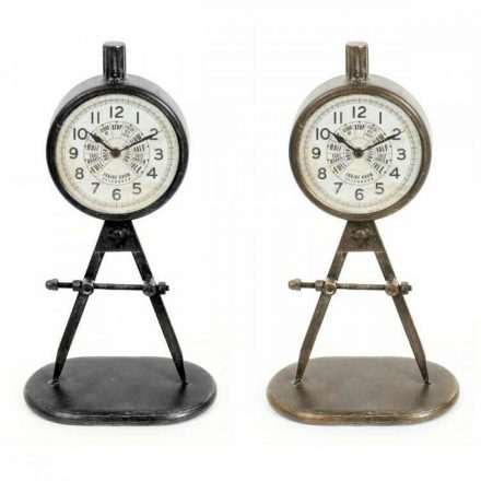 настолен часовник DKD Home Decor 17 x 8 x 31 cm Fekete Aranysàrga Vas PVC Loft (2 egység) MOST 31192 HELYETT 18255 Ft-ért!