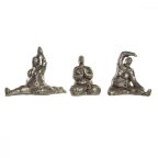   Dekoratív Figura DKD Home Decor 11 x 22,5 x 17 cm Aranysàrga Yoga (3 egység) MOST 59639 HELYETT 37742 Ft-ért!