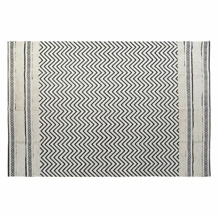 Szőnyeg DKD Home Decor Fekete Cikk-cakk Fehér (160 x 226 x 0,7 cm) MOST 50095 HELYETT 29317 Ft-ért!