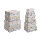   Halmozható Rendszerező Doboz Készlet DKD Home Decor Állatok цветя Préselt Papír (43,5 x 33,5 x 15,5 cm) MOST 53885 HELYETT 31533 Ft-ért!
