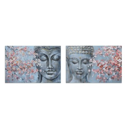 Vászon DKD Home Decor 120 x 2,8 x 80 cm Buddha Keleti (2 egység) MOST 55586 HELYETT 32533 Ft-ért!