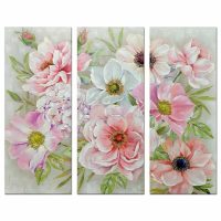   Kép DKD Home Decor цветя 60 x 3 x 150 cm Shabby Chic (3 Darabok) MOST 103214 HELYETT 65315 Ft-ért!