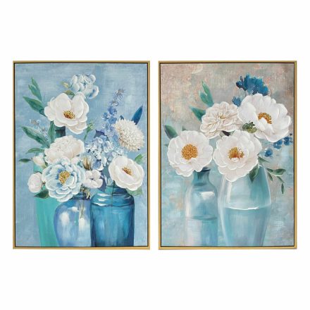 Vászon DKD Home Decor 60 x 3,5 x 80 cm Váza Shabby Chic (2 egység) MOST 62841 HELYETT 39768 Ft-ért!